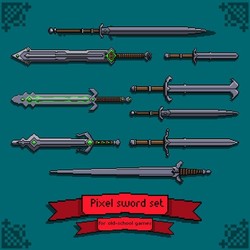 Pixel-art swords