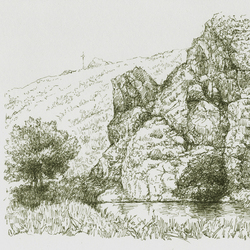 Скала на речке Кальмиус