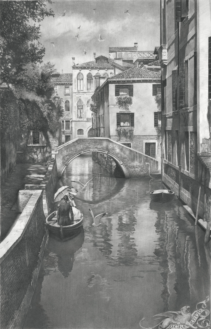 Main 2013 old venice iii pencil on paper 56x36 3000