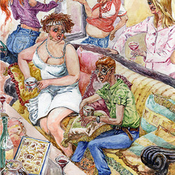 Иллюстрация к с сказке "Диванная подушка"