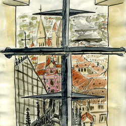 Вид с колокольни собора Святого Витте