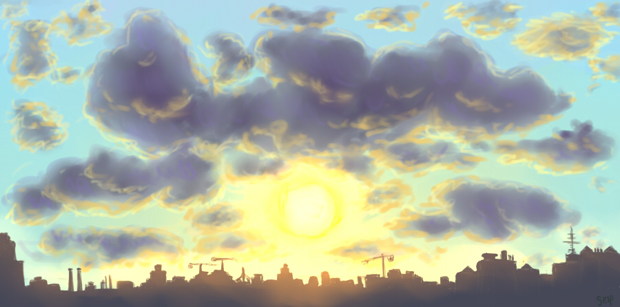 Закат - вид из моего окна