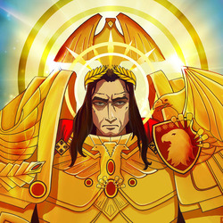 Фан арт персонаж с игры со вселенной Warhammer в анимешном стиле