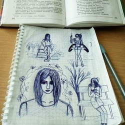 Просто скучно на уроке.