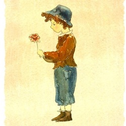 Мальчик, зарисовка, иллюстрация