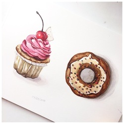 Cupcake & Donut