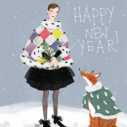 Иллюстрация для новогодней открытки/Illustration for new year's card