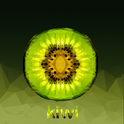 low poly kiwi