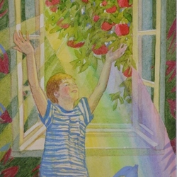 иллюстрация к песне "Улыбнись" (гимн семьи к книге "Мамино сердце" автор: Анастасия Калашникова)