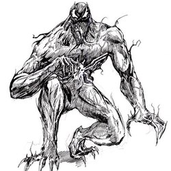 арт -Веном/марвел-комикс