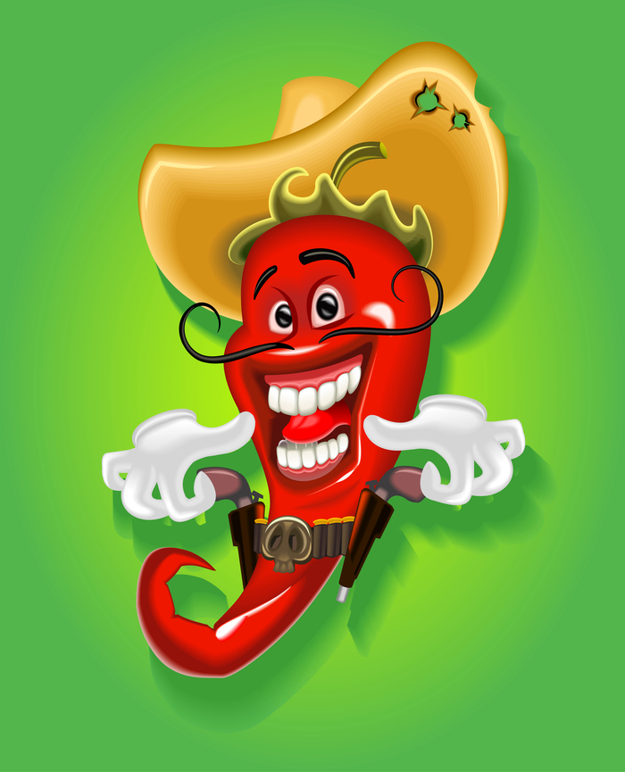 Иллюстрация pepper chili в стиле персонажи Illustrators.ru.