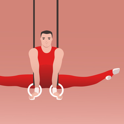 Атлет на кольцах