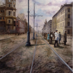 Улица Петербурга начала 20 века.
