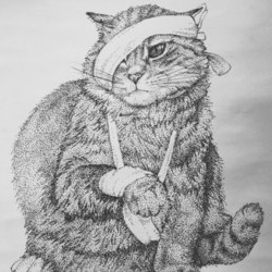 Dotwork cat