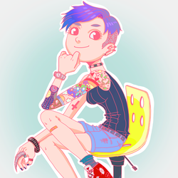 Панк на стуле из икеи