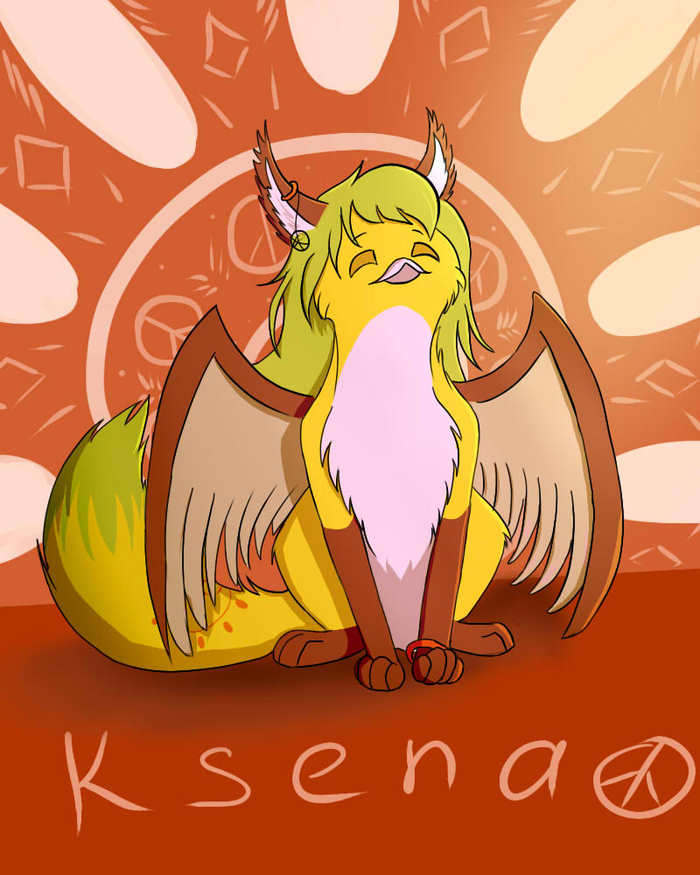 Иллюстрация Грифон в стиле 2d, анимационный, детский