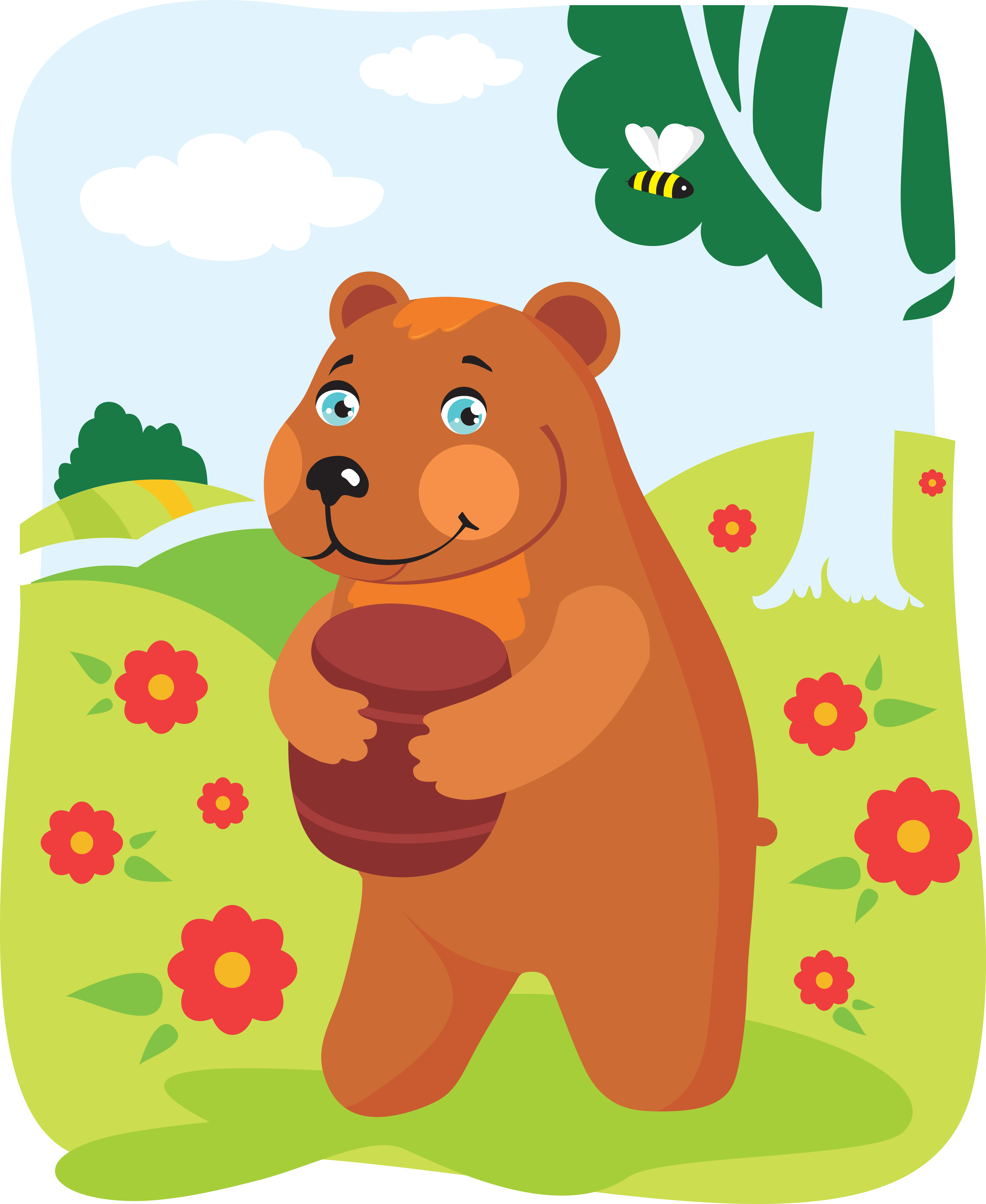 Медовый мишка 38. Медведь с медом. Медвежонок с бочонком меда. Медведь с бочкой меда. Медведь с бочонком.