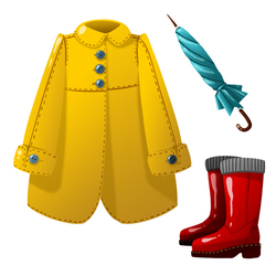 Осень: пальто, зонт и сапожки