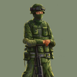 Персонаж - солдат (Photoshop)