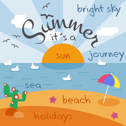 Summer is coming! Flat design