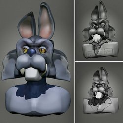 3D Military Priest Wolf & overpaint varios, 2016 (Zbrush)