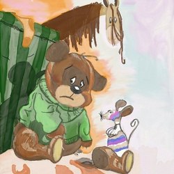 оторвали мишке лапу