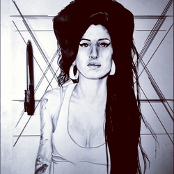 Amy Winehouse (шариковая ручка, А3) 