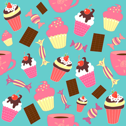 Sweets seamless pattern