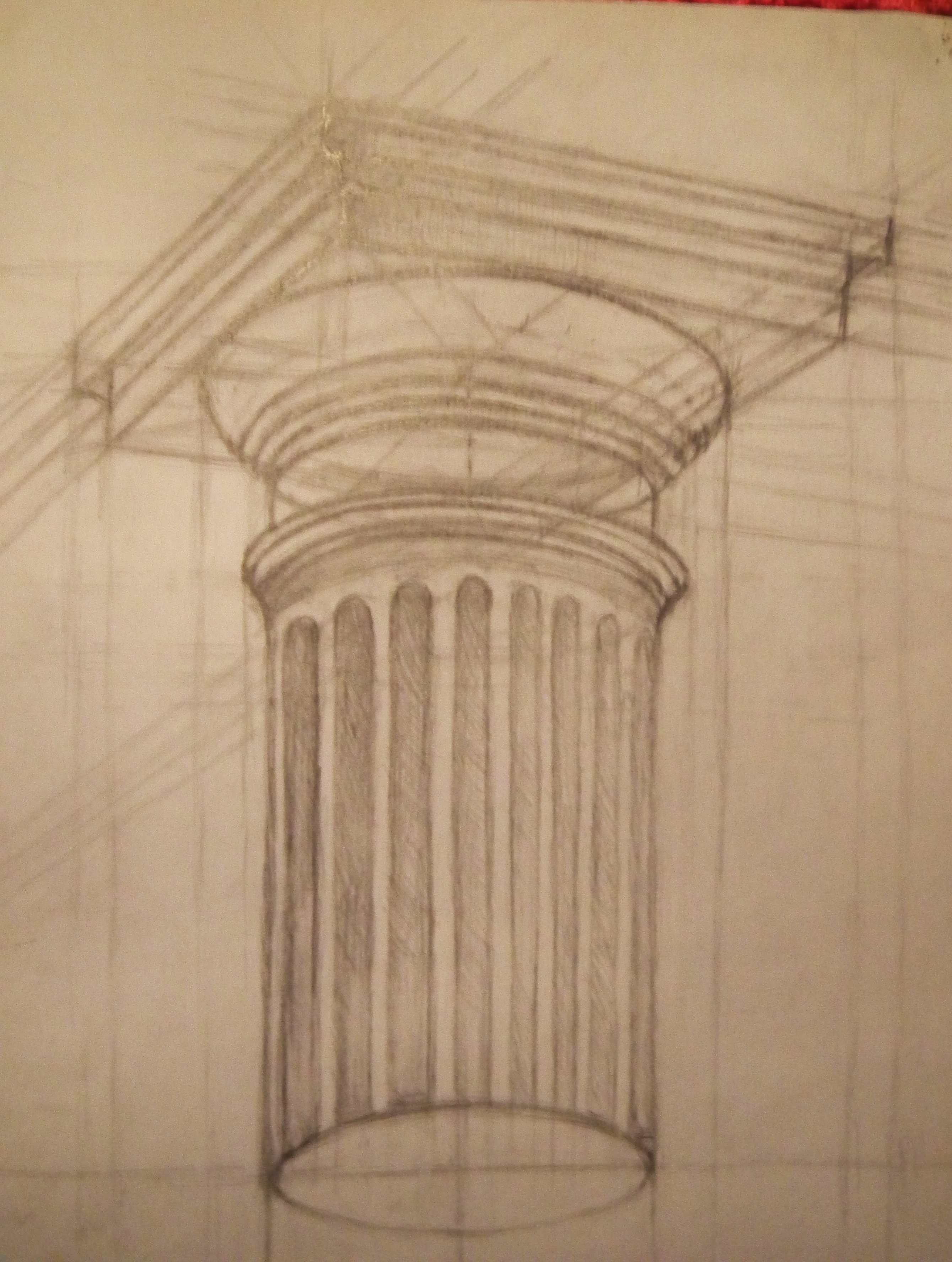 Рисунок колонны карандашом - 60 фото