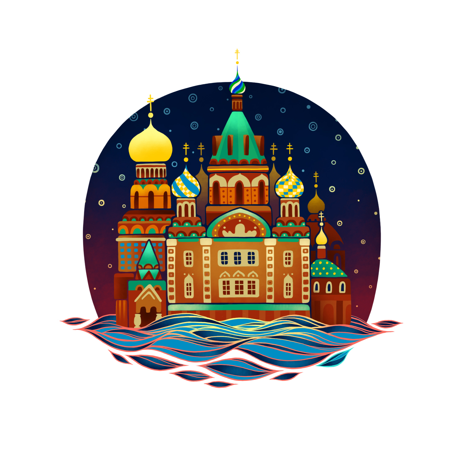 Храм Спаса-на-крови Санкт-Петербург вектор