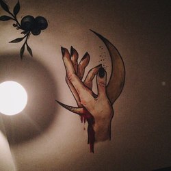 Tattoo art moon