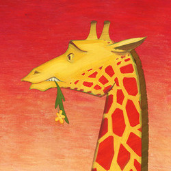 Динозавр желает познакомиться с жирафом