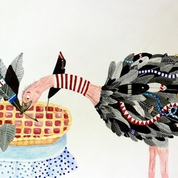 Иллюстрация к сказке: Мафин печёт пирог
