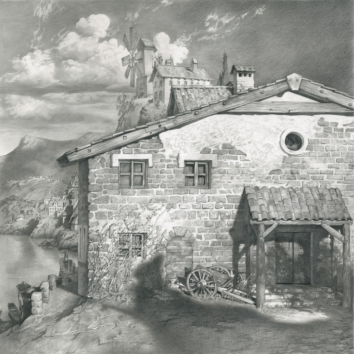 Main 2015 city by the sea 53x53cm pencil on paper 3000