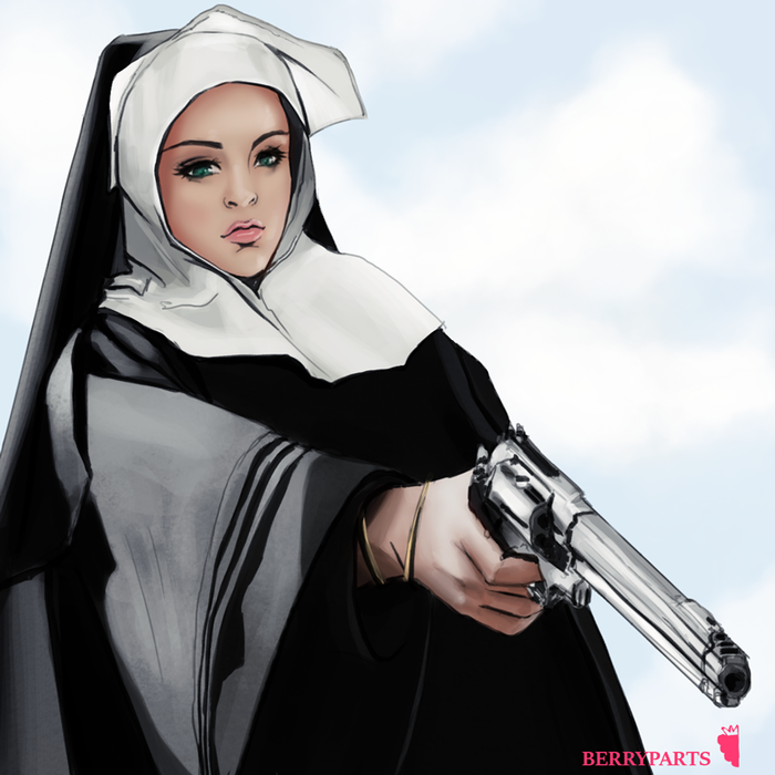 Иллюстрация nun в стиле 2d, cg, готический Illustrators.ru.