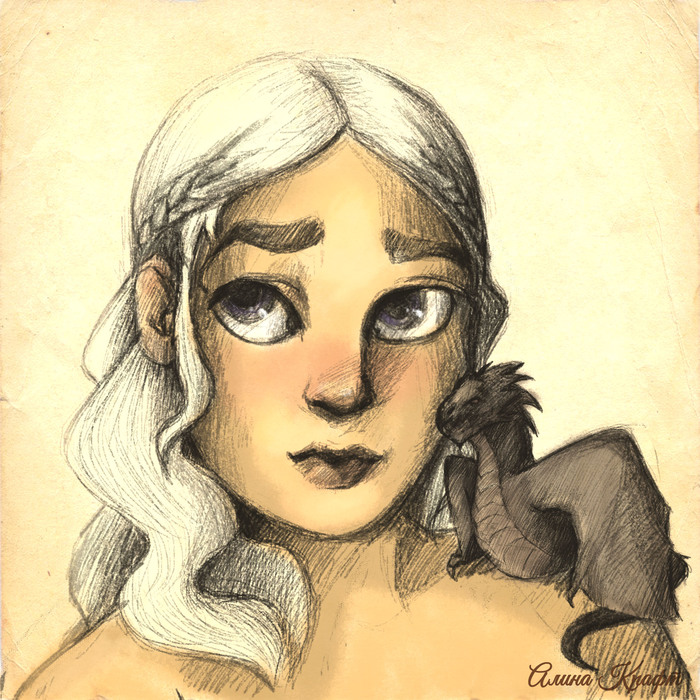 Иллюстрация Дейнерис в стиле 2d, другое | Illustrators.ru