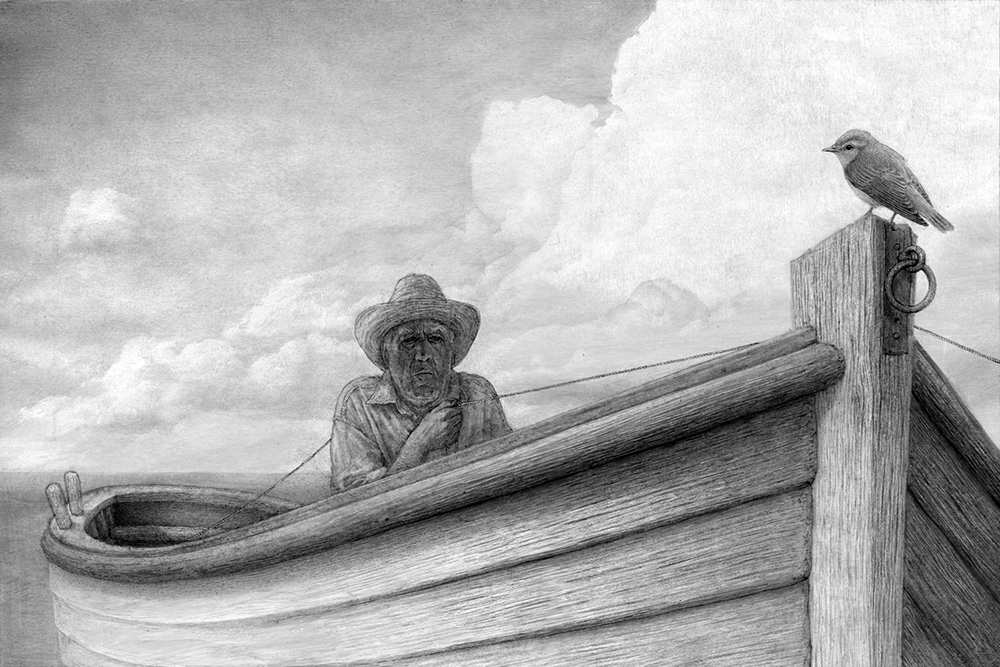Э хемингуэй старик. Старик и море (the old man and the Sea) 1958. Старик и море Хемингуэй иллюстрации. Старик и море Чарльза Танниклиффа. Старик и море карандашом.