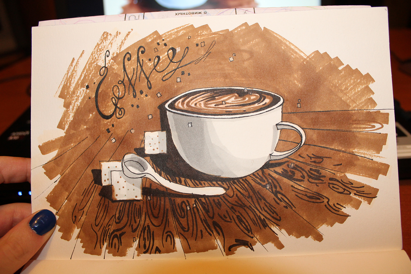 Рисунки кофе на бумаге для срисовки - 98 фото