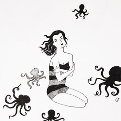 Девушка с осьминогами