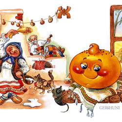 Иллюстрация к сказке "Колобок"