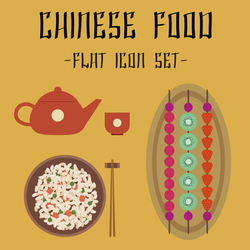 Иллюстрация с китайской кухней