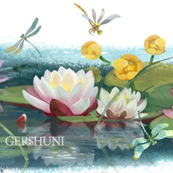 Нимфеи и стрекозы (фрагмент)