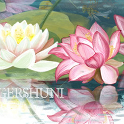 Нимфеи и стрекозы (фрагмент)