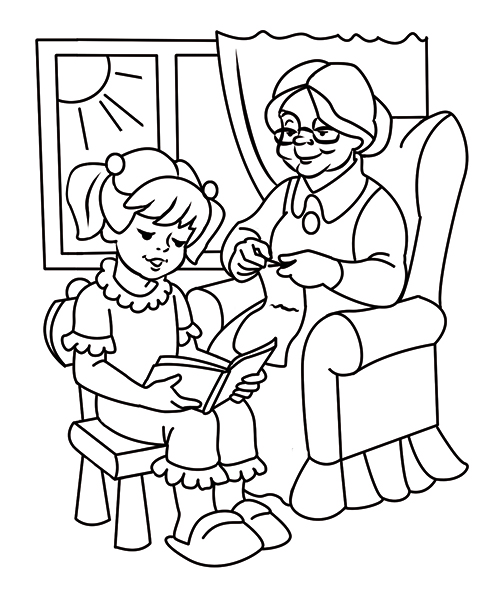 Раскраска Бабушка для детей | Coloring pages, Coloring books, Coloring book art