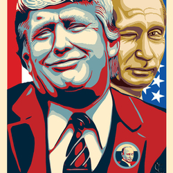 Трамп Путин постер Поп-арт