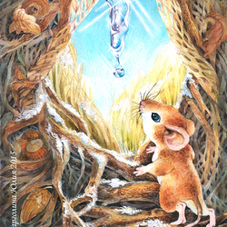 К сказке Дениса Емельянова "Мышонок и подснежник". Права на иллюстрацию выкуплены автором сказки.