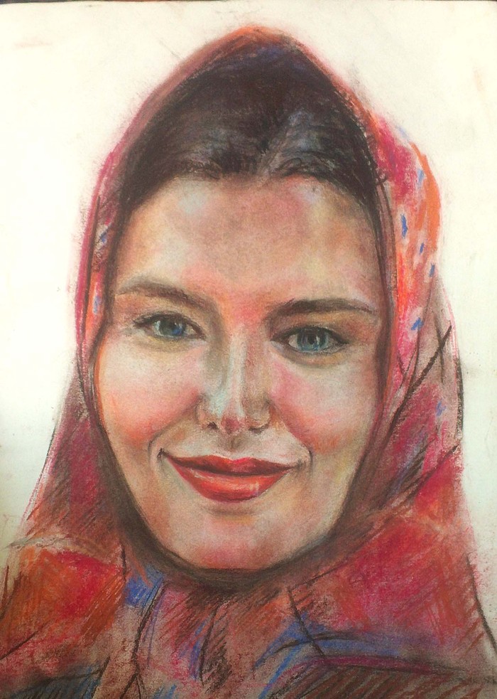 Иллюстрация Марго в стиле графика | Illustrators.ru