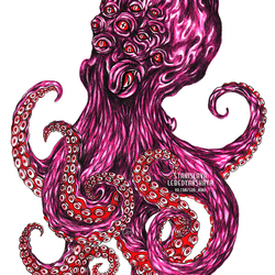 Осьминог эскиз тату. Эскиз татуировки. Devil, Evil, Eye. Octopus sketch, sur, neotrad, tattoo flash, illustration.