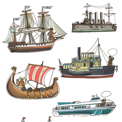 Набор кораблей для детского проекта