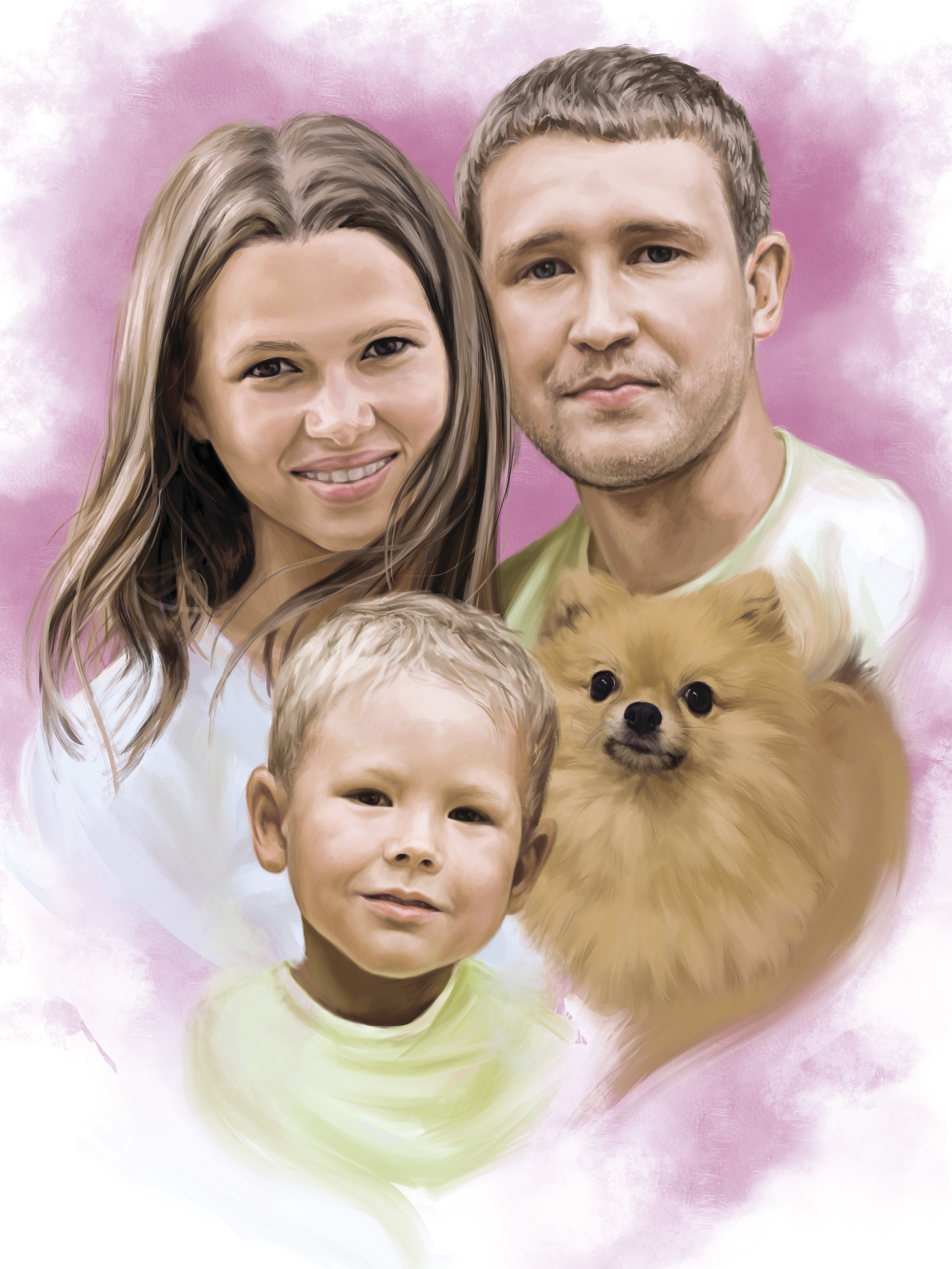 Красивый портрет семьи